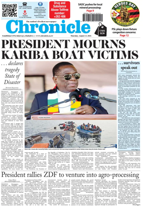 Cover of Chronicle (Zimbabwe)
