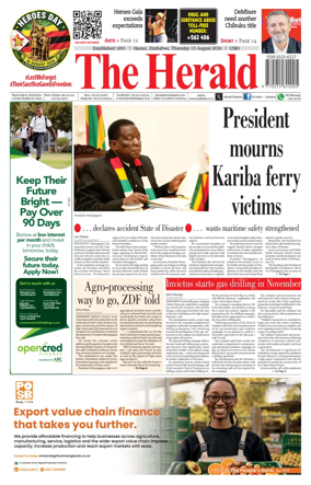 Cover of The Herald (Zimbabwe)