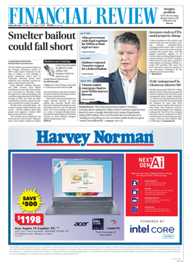 Cover of The Australian Financial Review