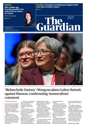 Cover of The Guardian Australia