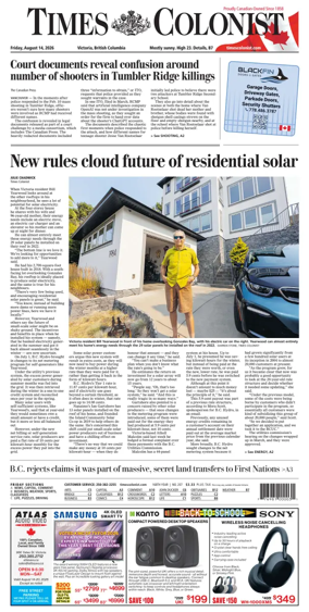 Cover of Times Colonist