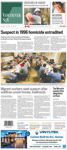 Cover of Vancouver Sun