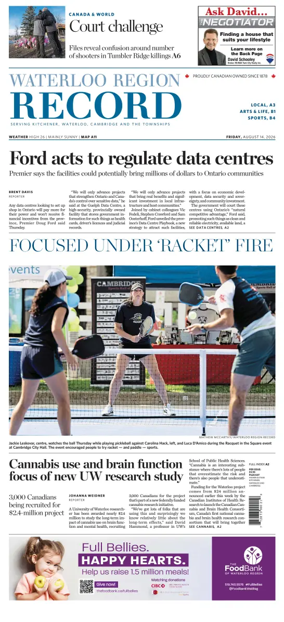 Cover of Waterloo Region Record