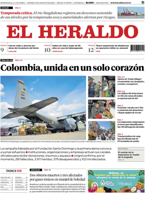 Cover of El Heraldo (Colombia)