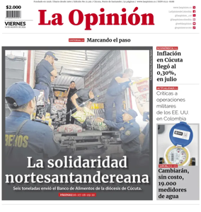 Cover of La Opinion