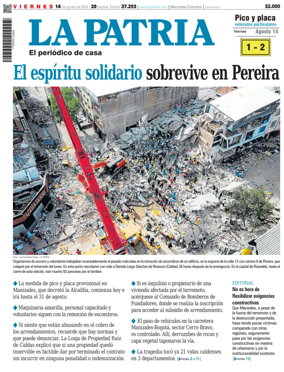 Cover of La Patria (Colombia)