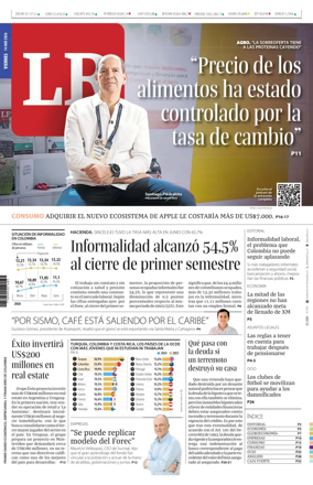Cover of La Republica (Colombia)