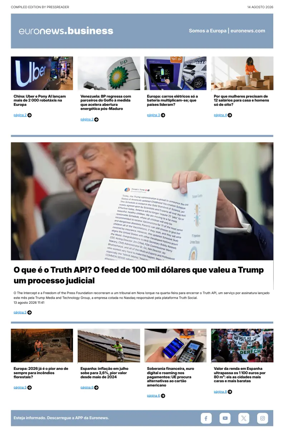 Cover of Euronews Business (Portuguese)