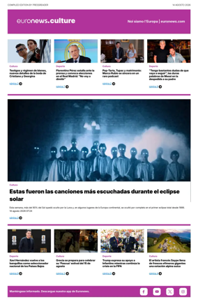 Cover of Euronews Culture and Sport (Spanish) Compiled Edition
