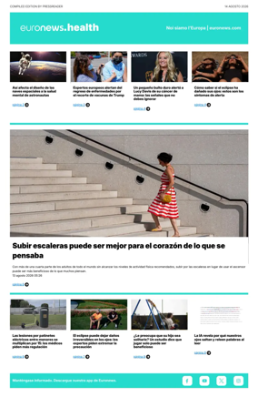 Cover of Euronews Health (Spanish) Compiled Edition