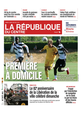 Cover of La Republique du Centre (Orleans - Loiret))