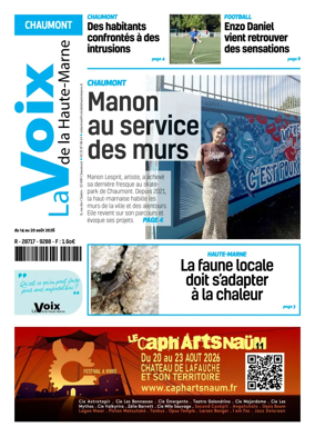 Cover of La Voix de la Haute-Marne edition Chaumont