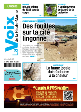 Cover of La Voix de la Haute-Marne edition Langres