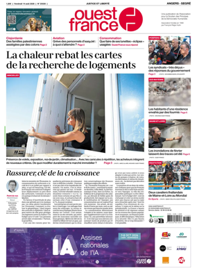 Cover of Ouest France (Angers / Segre)