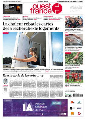 Cover of Ouest France (La Roche-sur-Yon - Fontenay-le-Comte)