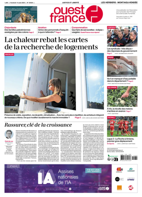 Cover of Ouest France (Les Herbiers / Montaigu)