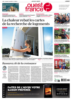 Cover of Ouest France (Lorient)