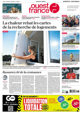 Cover of Ouest-France (Quimperle Concarneau)