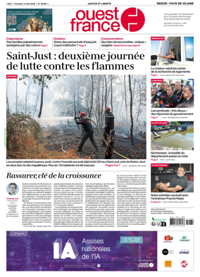 Cover of Ouest France (Redon / Pays de Vilaine)