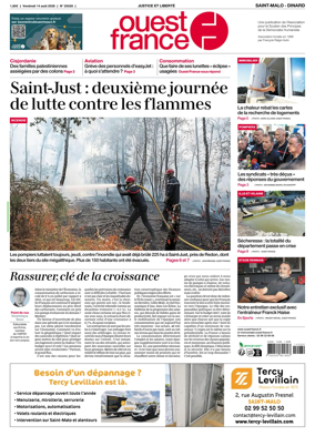 Cover of Ouest France (Saint-Malo)