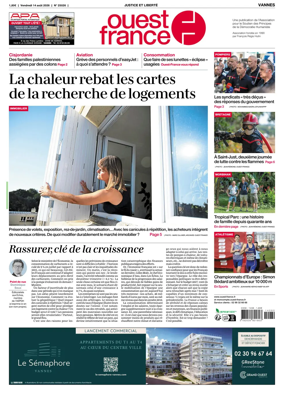 Cover of Ouest France (Vannes)
