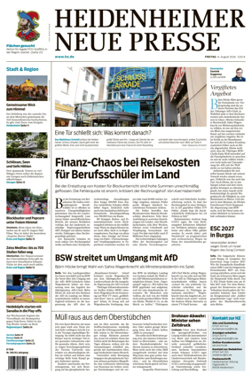 Cover of Heidenheimer Neue Presse