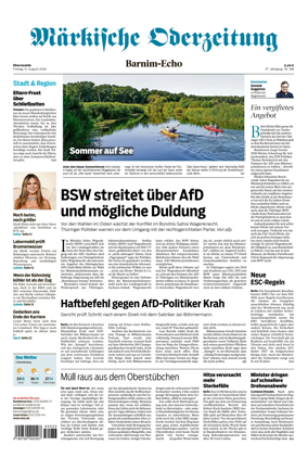 Cover of Markische Oderzeitung Eberswalde