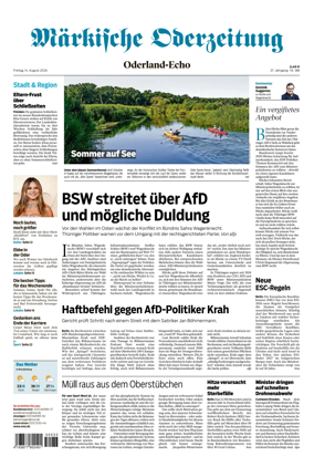 Cover of Markische Oderzeitung Oderland-Echo