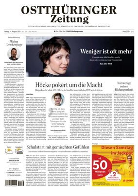 Cover of Ostthuringer Zeitung (Posneck)