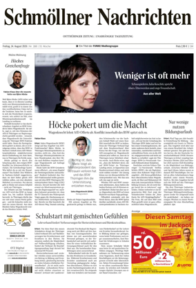 Cover of Ostthuringer Zeitung (Schmolln)
