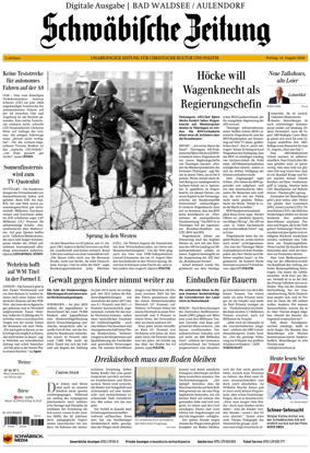 Cover of Schwabische Zeitung (Bad Waldsee / Aulendorf)