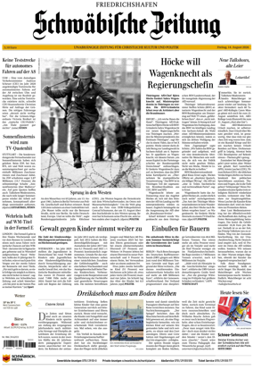 Cover of Schwabische Zeitung (Friedrichshafen)