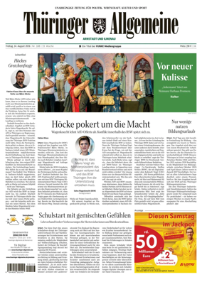 Cover of Thuringer Allgemeine (Arnstadt und Ilmenauz)
