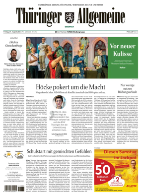 Cover of Thuringer Allgemeine (Eisenach)