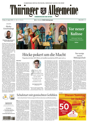 Cover of Thuringer Allgemeine (Sonderhausen und Artern)