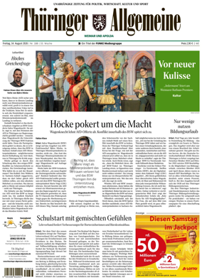 Cover of Thuringer Allgemeine (Weimar)