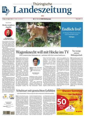 Cover of Thuringische Landeszeitung (Jena)