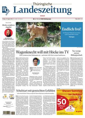 Cover of Thuringische Landeszeitung (Weimar)