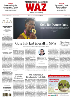 Cover of Westdeutsche Allgemeine Zeitung (Duisburg)