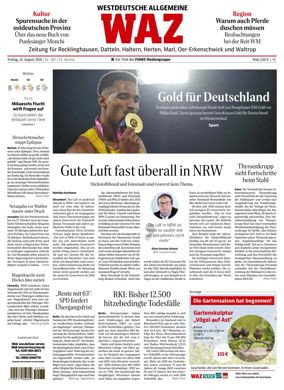 Cover of Westdeutsche Allgemeine Zeitung (Recklinghausen)