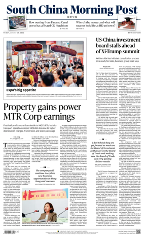 Cover of South China Morning Post