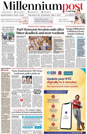 Cover of Millennium Post (Kolkata)
