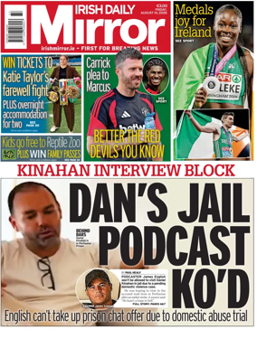Cover of Irish Daily Mirror