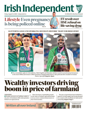 Cover of Irish Independent