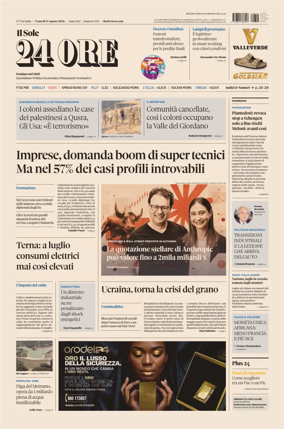 Cover of Il Sole 24 Ore