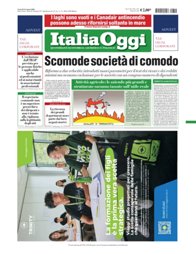 Cover of ItaliaOggi