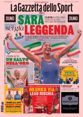 Cover of La Gazzetta dello Sport
