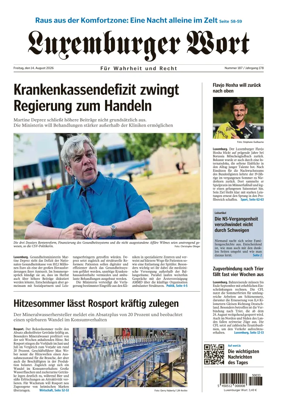 Cover of Luxemburger Wort