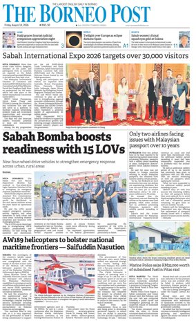 Cover of The Borneo Post (Sabah)