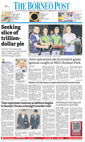Cover of The Borneo Post (Sarawak)